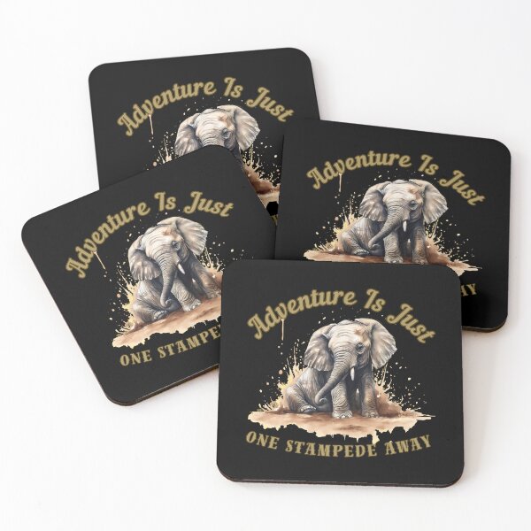 Item preview, Adventure Is Just One Stampede Away. african elephant designed and sold by ElephantVibes.