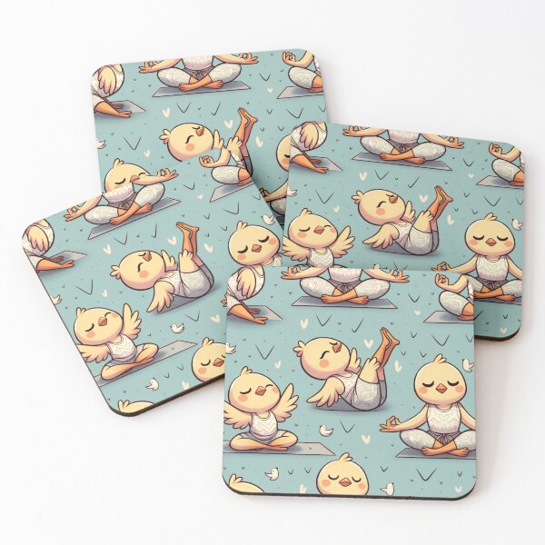 Item preview, Enhanced Playful Yoga Chicks designed and sold by CoussaZau.