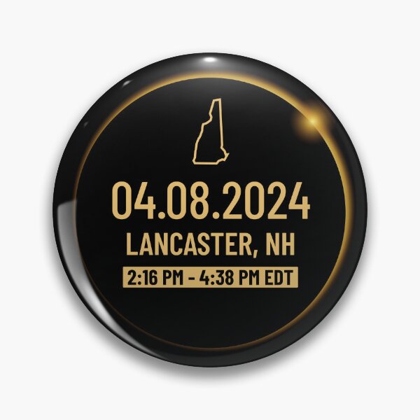 Item preview, New Hampshire State Lancaster NH USA Totality April 8, 2024 Total Solar Eclipse designed and sold by BunnyPrinceDegn.