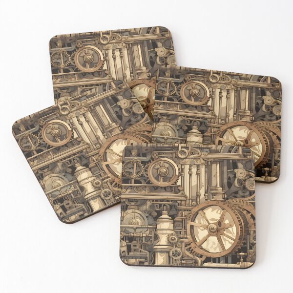 Item preview, Cartoon Gold Steam Punk Gears designed and sold by Sp3ctrumOfColor.