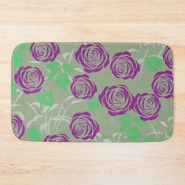 Item preview, Dark Purple Roses on Greenish Beige designed and sold by Yolanda Designs.