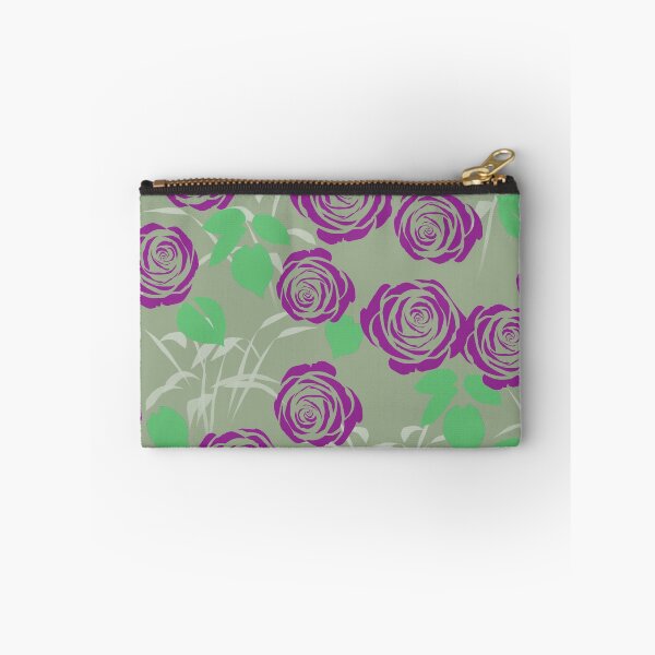 Item preview, Dark Purple Roses on Greenish Beige designed and sold by Yolanda Designs.