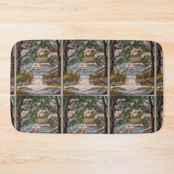 Item preview, boats on the lake with waterfall designed and sold by janjacbu.