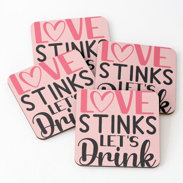 Item preview, Love Stinks Let's Drink Valentines Day Heart  designed and sold by ArtMeetsPizza.