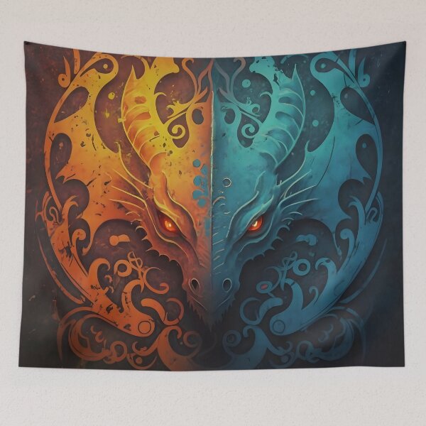 Item preview, Elvish Dragon Head Grunge Design  designed and sold by DragonRealms.