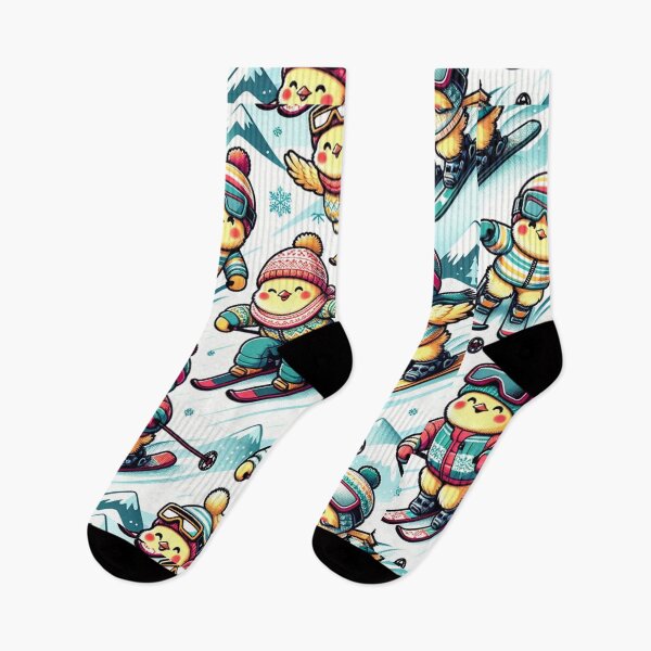 Item preview, Playful Chicks Skiing designed and sold by CoussaZau.
