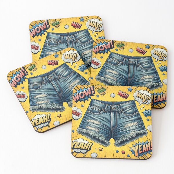 Item preview, Retro Denim Explosion Pop Art designed and sold by inkArtistryfine.