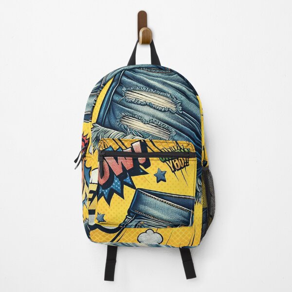 Item preview, Retro Denim Explosion Pop Art designed and sold by inkArtistryfine.