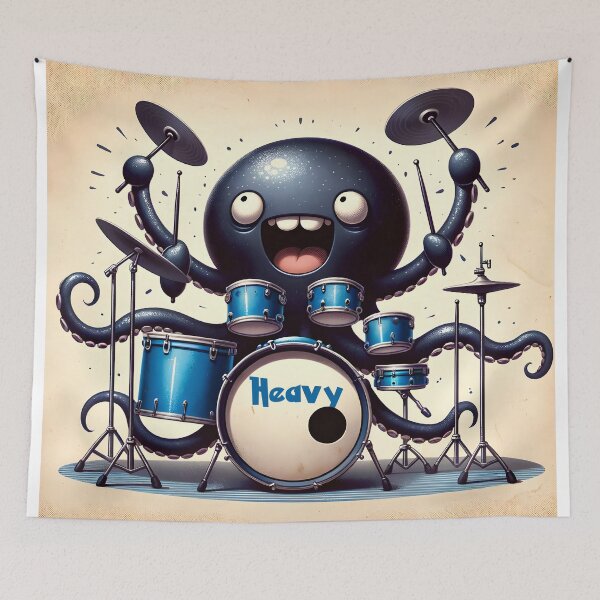 Item preview, Octopus Drummer Extravaganza designed and sold by inkArtistryfine.