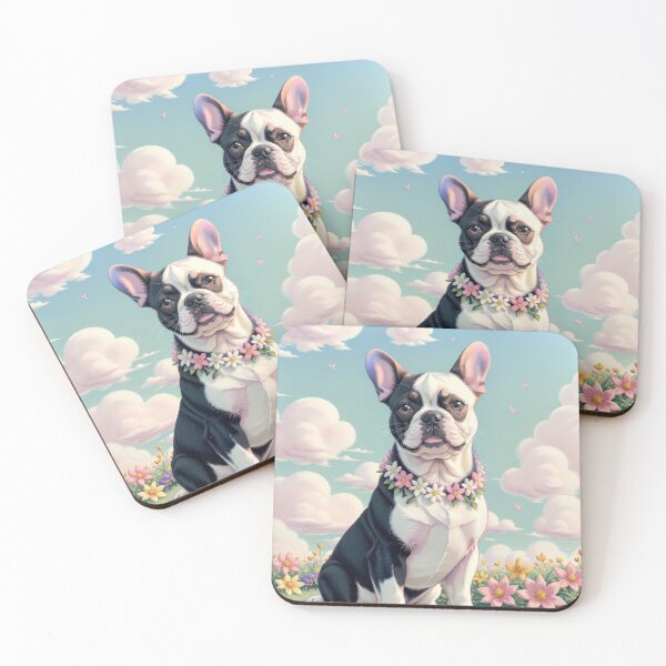 Item preview, Surreal French bulldog artwork in the heaven designed and sold by Tio-Tecun.