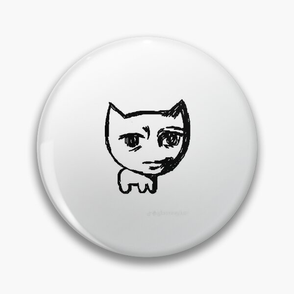 Item preview, silly cat reaction meme drawing designed and sold by chik ne.