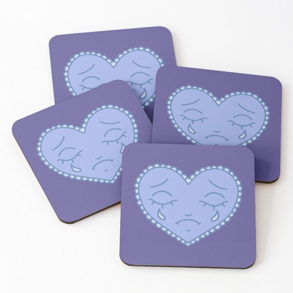Item preview, Sad Tearful Crying Heart in Blue designed and sold by HannahJMakesArt.