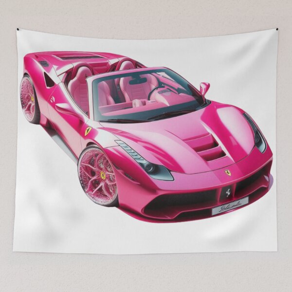 Item preview, Bright Pink Car with Glittered Mags designed and sold by erkabees.