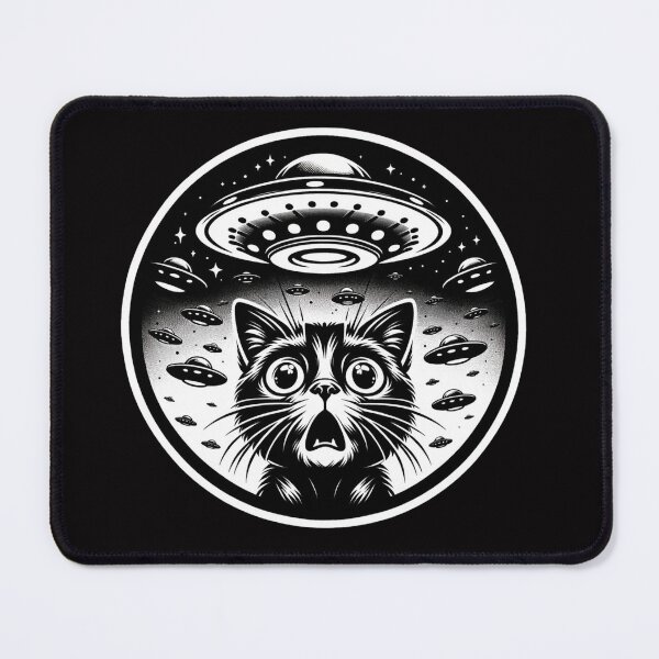 Item preview, Alien UFO Funny Cat designed and sold by BeansHotTees.