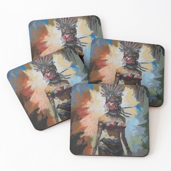 Item preview, Aztec Lady Painting designed and sold by MCNelsonArt.