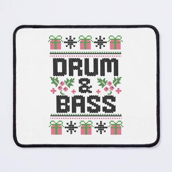 Item preview, DRUM AND BASS - Ugly Xmas Sweater (Black) designed and sold by Discothreadz.
