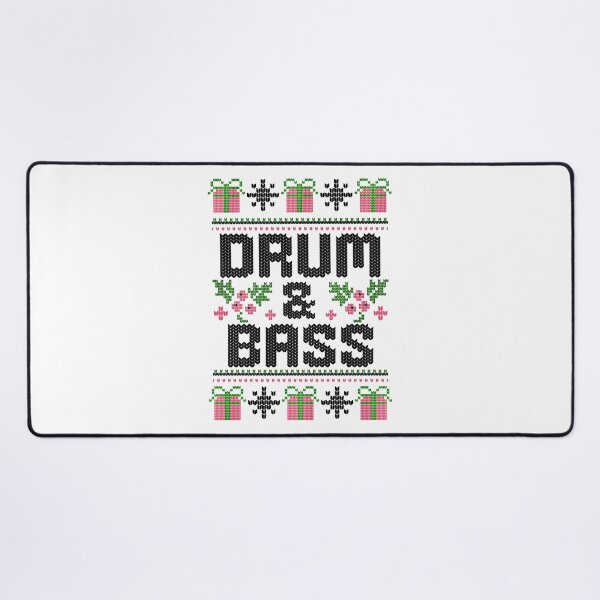 Item preview, DRUM AND BASS - Ugly Xmas Sweater (Black) designed and sold by Discothreadz.