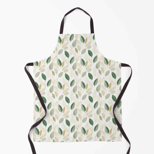 Item preview, Green and White Leaves Art Deco Style Seamless Pattern  designed and sold by Sototos® ⭐⭐⭐⭐⭐.