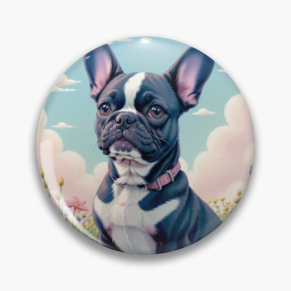 Item preview, Beautiful artwork of french puppy bulldog in beautiful spring day designed and sold by Tio-Tecun.