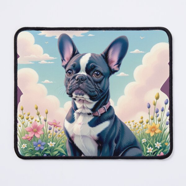 Item preview, Beautiful artwork of french puppy bulldog in beautiful spring day designed and sold by Tio-Tecun.
