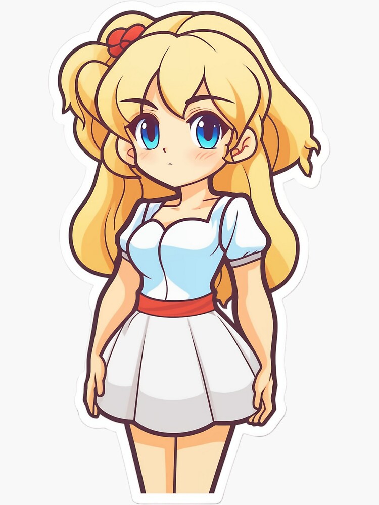 Blonde Haired Anime Girl Selection 9 Sticker For Sale By Mysticart0601 Redbubble 1936