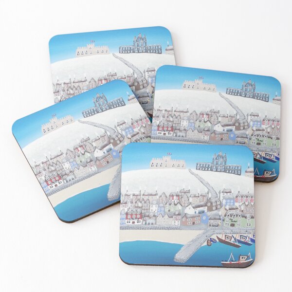 Item preview, Wintery Whitby a contemporary unique artwork designed and sold by ElisaTruemanArt.