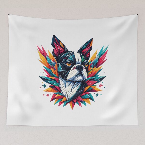 Item preview,  Boston Terrier t-shirt origami funny cute designed and sold by PrintyArts.