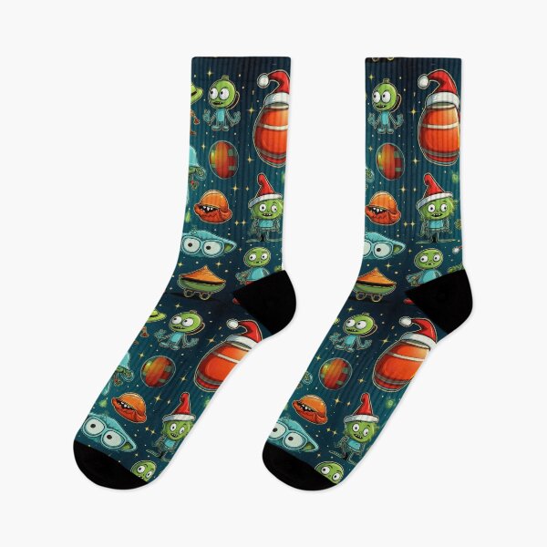 Item preview, Funny Alien Christmas Pattern | Holiday Space Party designed and sold by Royalsbay.