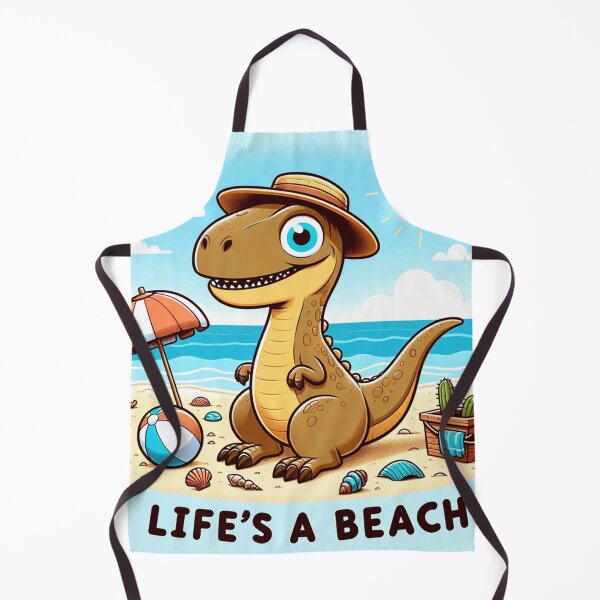 Item preview, Cartoon Dinosaur At The Beach, "Life's A Beach" designed and sold by Zestpond.