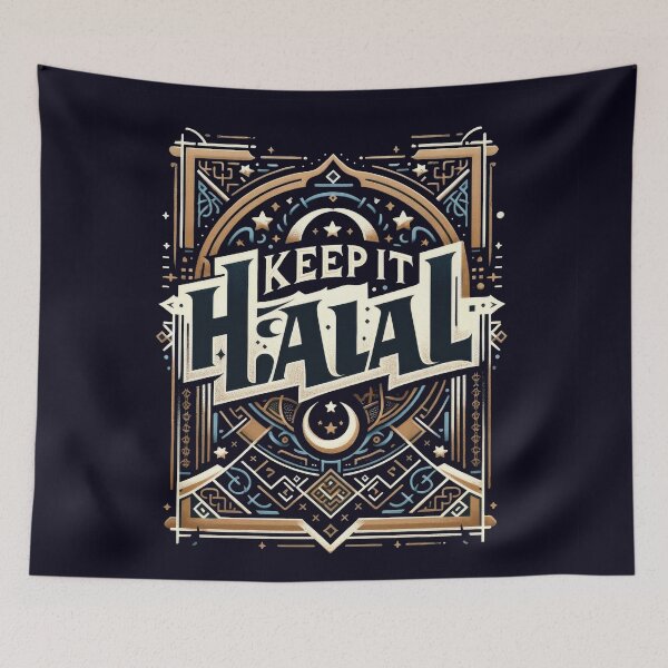 Item preview, Keep It Halal Islamic Crescent Moon Geometric Design designed and sold by SubtleSplit.