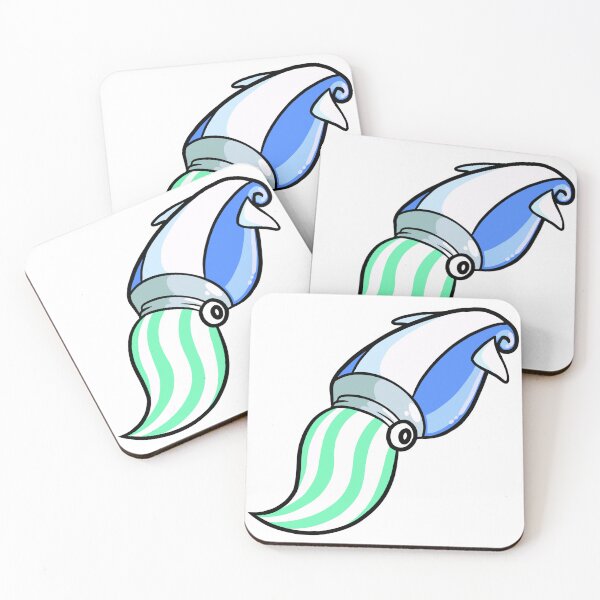 Item preview, Toothpaste Squid (mint green) designed and sold by DinoDoggie.