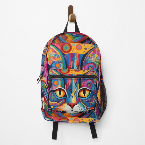 Item preview, Vibrant psychedelic abstract cat print designed and sold by dcrc.