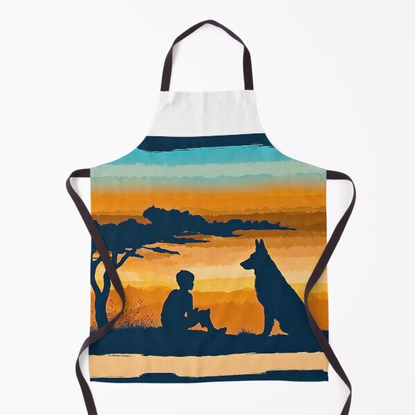 Artikelvorschau, Junge und Deutscher Schäferhund Serene Vintage Sunset entworfen und verkauft von Fredster1966.