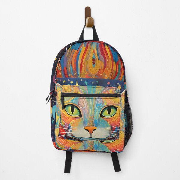 Item preview, Vibrant psychedelic abstract cat print designed and sold by dcrc.