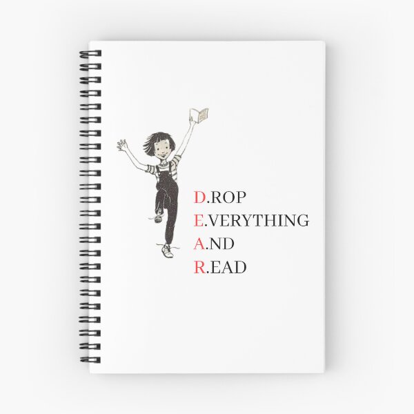Item preview, Ramona Quimby Sticker drop everything and read book week sticker kids reading teacher librarian resource Ramona book week designed and sold by LaundrySalt.