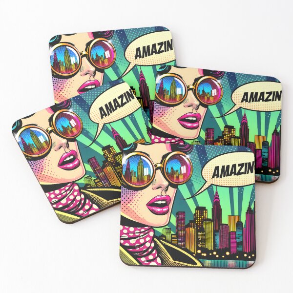 Item preview, Cityscape Reflection Pop Art Style designed and sold by inkArtistryfine.