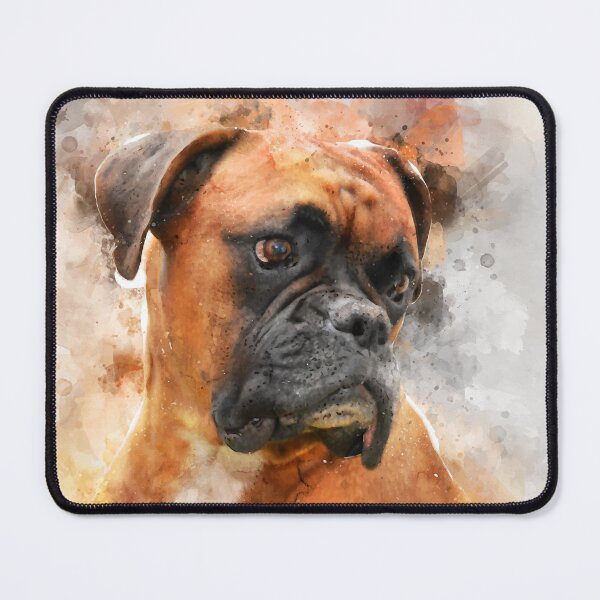 Item preview, Boxer Dog Thinking, Animal Digital Watercolor, Boho Pet Lover Painting, Home Décor Art designed and sold by Vesuvik-Designs.