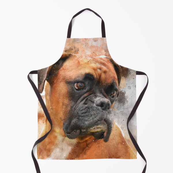 Item preview, Boxer Dog Thinking, Animal Digital Watercolor, Boho Pet Lover Painting, Home Décor Art designed and sold by Vesuvik-Designs.