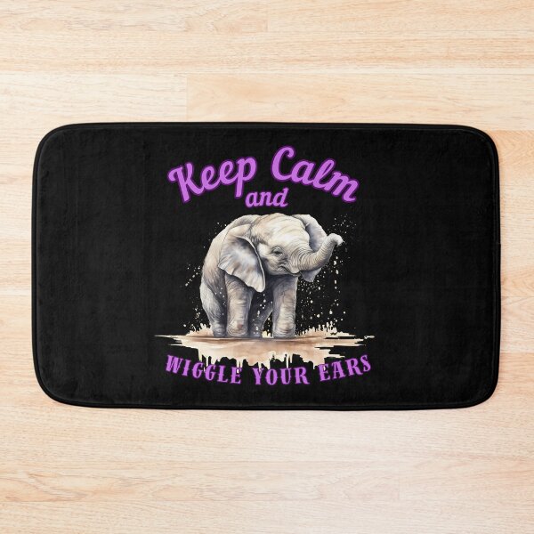 Item preview, Keep Calm And Wiggle Your Ears. elephant face designed and sold by ElephantVibes.