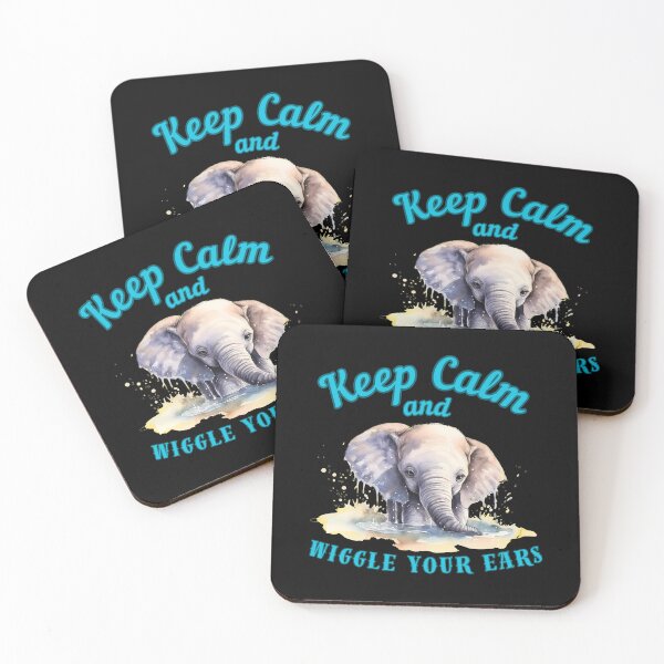 Item preview, Keep Calm And Wiggle Your Ears. adorable elephant designed and sold by ElephantVibes.