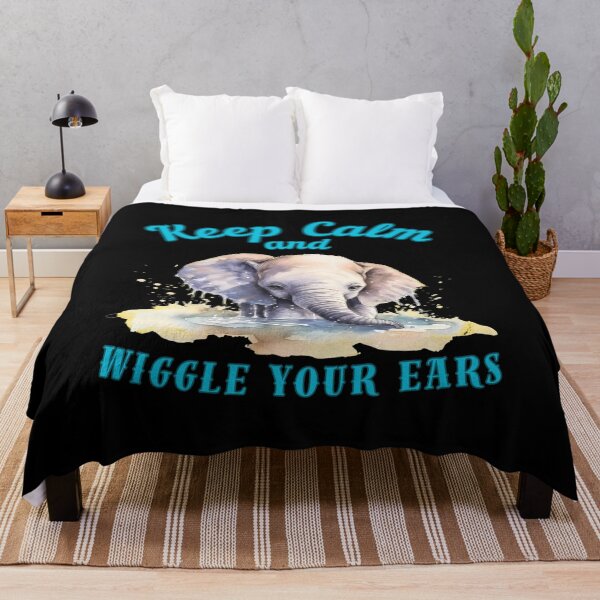 Item preview, Keep Calm And Wiggle Your Ears. adorable elephant designed and sold by ElephantVibes.