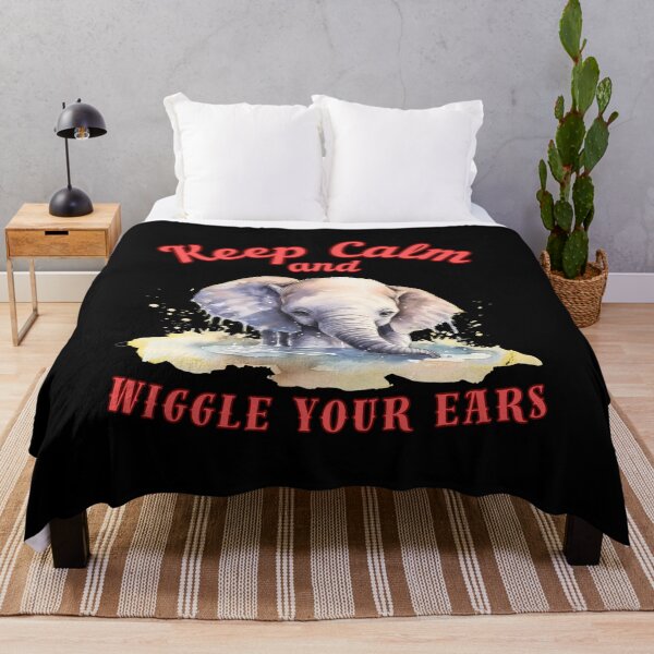 Item preview, Keep Calm And Wiggle Your Ears. happy elephant designed and sold by ElephantVibes.