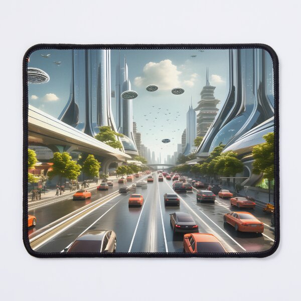 Item preview, futuristic city traffic with floating buildings designed and sold by IncredibleGeek.