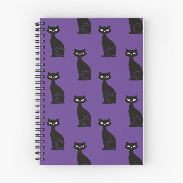 Item preview, Black Cat Pattern Purple Background designed and sold by TenebrousRose.