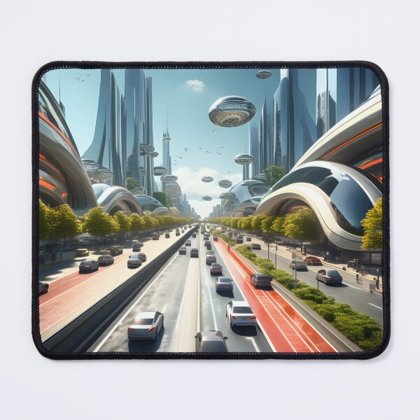 Item preview, futuristic city traffic with floating buildings designed and sold by IncredibleGeek.