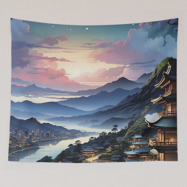 Item preview, 002 Japanese Landscape Illustration designed and sold by Alexis Art Collection.