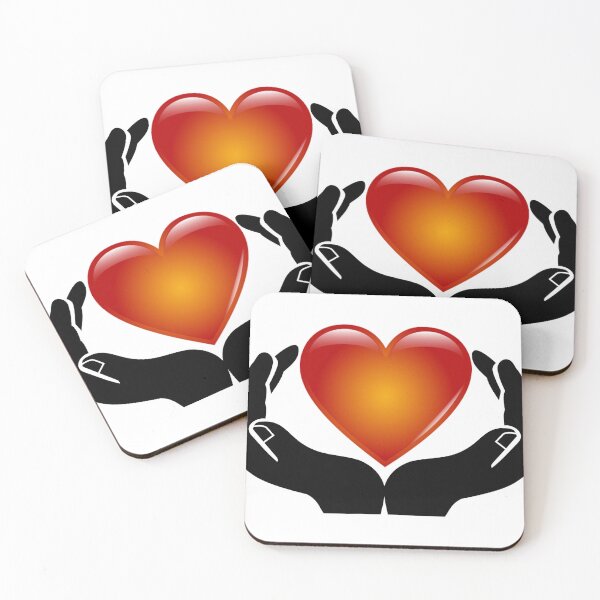Item preview, HEART IN HANDS BLACK designed and sold by Sanny88.