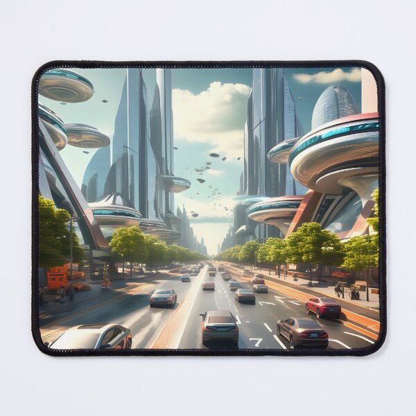 Item preview, futuristic city traffic with floating buildings designed and sold by IncredibleGeek.
