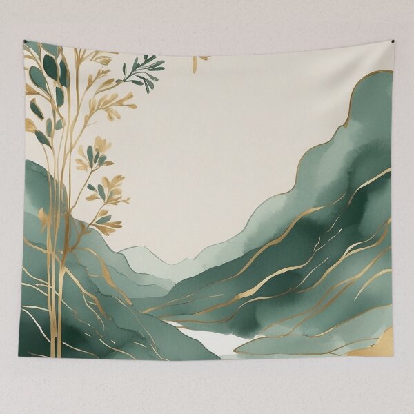 Artikelvorschau, 003 Abstract Art (Green and Gold Theme) entworfen und verkauft von Alexis Art Collection.