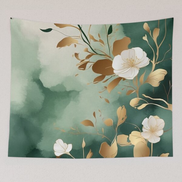 Artikelvorschau, 005 Abstract Art (Green and Gold Theme) entworfen und verkauft von Alexis Art Collection.